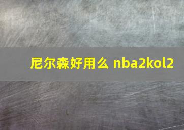 尼尔森好用么 nba2kol2